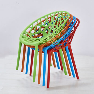 PP Plastic Stackable Dining Room Chairs Modern Leisure Garden 45x48x80cm