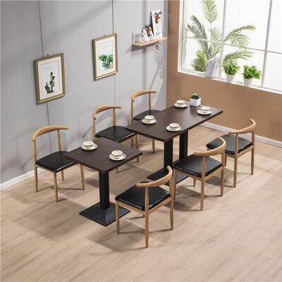 Commercial Restaurant Dining Table And Chairs 130CM 140CM 150CM Single Side Booth