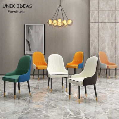 80cm Hotel Wingback Leather Dining Chair 6 Seater Scandinavian Design