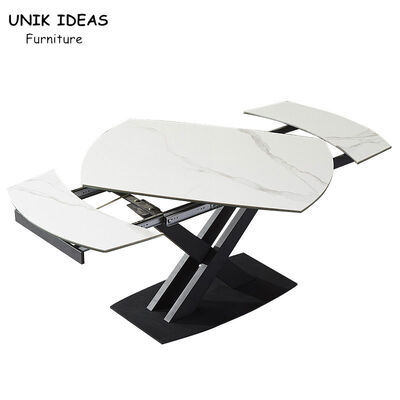 2 Seater Small Extendable Dining Table And Chairs Black White Long Flexible Sets