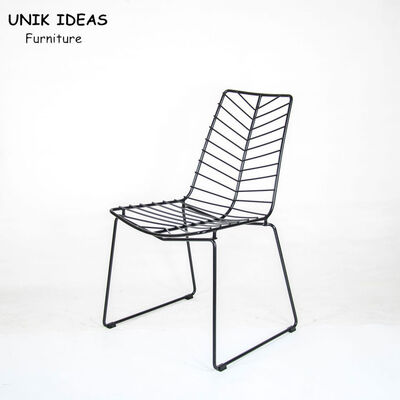 Leaf Shaped Wire Mesh Dining Chairs Stacking Diamond Seat Cushion Unikideas