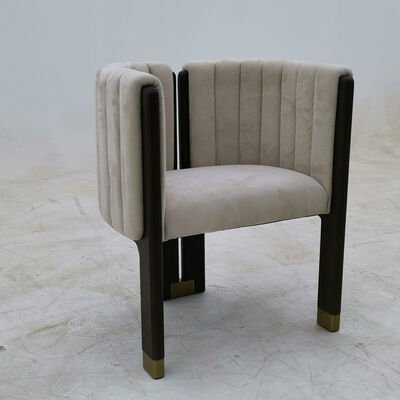 Nordic Single Seat Sofa Chair Black  Leather Velvet Three Legs UK-AC026