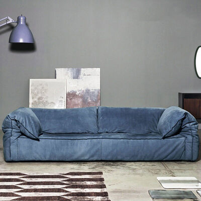Gray Green Blue Living Room Sectional Sofa Couch Velvet Big Sofa Set 2650mm