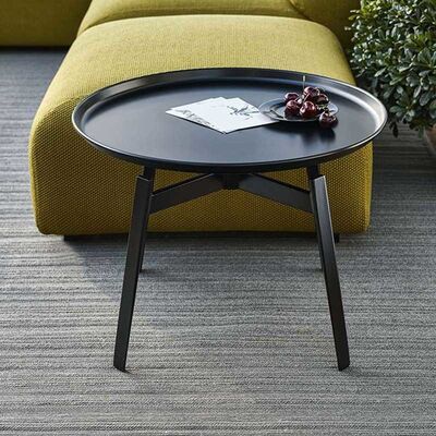 Round Corner Coffee Center Table Home Furniture Minimalist Metal Tray