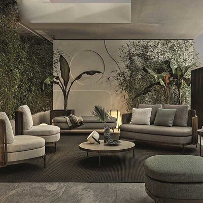 Καλή τιμή Σκανδιναβική υπαίθρια Sunscreen καναπέδων κήπων καθορισμένη αδιάβροχη έδρα καναπέδων Patio σε απευθείας σύνδεση