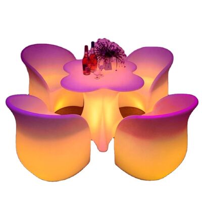 Καλή τιμή Σύγχρονη KTV φθηνή τιμή εξωτερική καφετέρια τηλεχειριστήριο LED PE τραπέζι και καναπέ για μπάρα κοκτέιλ σε απευθείας σύνδεση