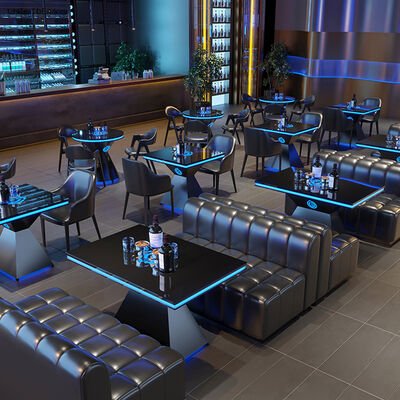 Καλή τιμή Εμπορικά έπιπλα τραπέζι καφέ με καρέκλα για μπαρ ζωντανό σπίτι μεταλλικό τραπεζάκι με καρέκλα προσαρμοσμένη λέσχη Led Light τραπέζι σε απευθείας σύνδεση