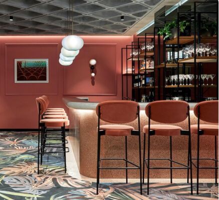 Καλή τιμή New Arrival Wholesale Cheap Modern Design Velvet Fabric Dining Chairs Tall Bar Chair σε απευθείας σύνδεση