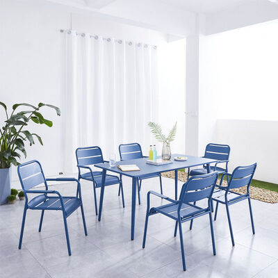 Καλή τιμή Χρωματιστή βεράντα έπιπλα μπαλκόνι στοιβάσιμα εξωτερικό κήπο τραπέζι καφέ και καρέκλα αδιάβροχα σε απευθείας σύνδεση