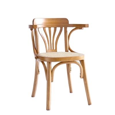 Καλή τιμή Modern Dining Chair Nature Rattan Coffee Chair Solid Wood Armrest Chairs σε απευθείας σύνδεση