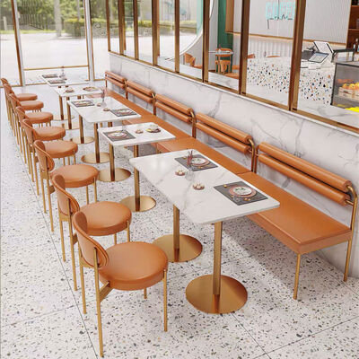 Καλή τιμή Ελαφρύς πολυτελής εστιατόριο για ενήλικες τραπεζάκι συνδυασμός σιδηρομεταλλικής μονοκαρέκλας και καναπές σε απευθείας σύνδεση