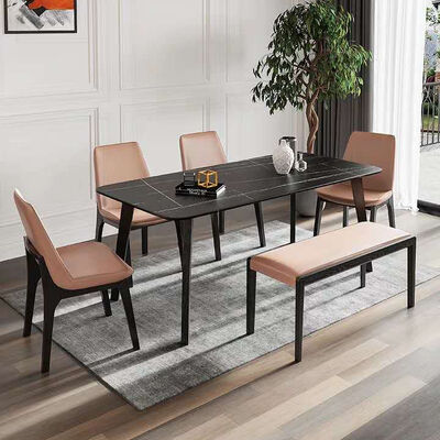 Καλή τιμή μαρμάρινοι να δειπνήσει 120cm 140cm 160cm 8 Seater πίνακας και έδρες και με τον πάγκο σε απευθείας σύνδεση
