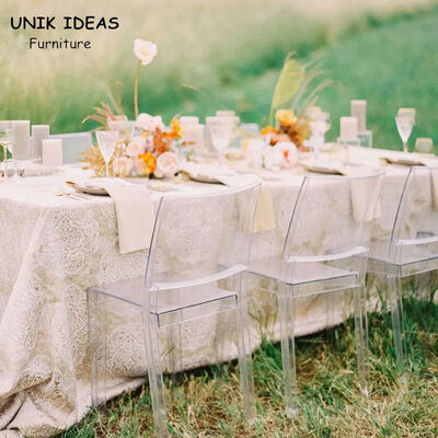 Καλή τιμή Διαφανής σαφής κήπος 81cm ενοικίων γαμήλιων εδρών κρυστάλλου φαντασμάτων υπαίθριος σε απευθείας σύνδεση