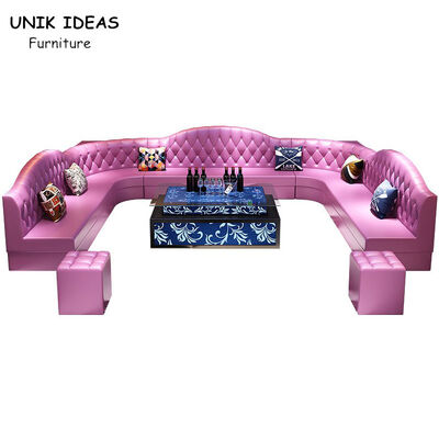 Καλή τιμή Σχηματισμένος τούφες κουμπί σε σχήμα υ τμηματικός του Τσέστερφιλντ δέρματος καναπέδων σαλονιών λεσχών με τον κοιμώμενο σε απευθείας σύνδεση