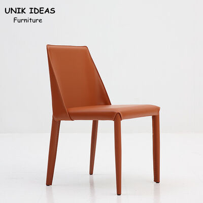 Καλή τιμή Σύγχρονες γκρίζες να δειπνήσει πλαισίων μετάλλων δέρματος έδρες 17 ίντσα 43.18CM σπίτι ύψους καθισμάτων σε απευθείας σύνδεση