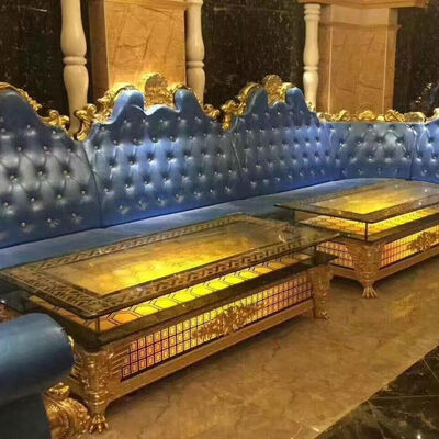 Καλή τιμή FRP πλαισίων δέρματος λεσχών καναπέδων σαλονιών φραγμών κλασικός γωνιών καναπές θαλάμων Disco μακρύς σε απευθείας σύνδεση