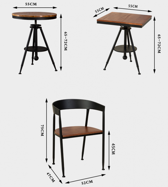 Φτηνοί καρέκλα και πίνακας μετάλλων καφέδων καφετεριών τιμών εργοστασίων εκλεκτής ποιότητας