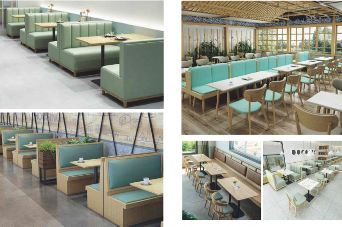 Χονδρική σύγχρονη διάταξη θέσεων θαλάμων καναπέδων επίπλων εστιατορίων Foshan